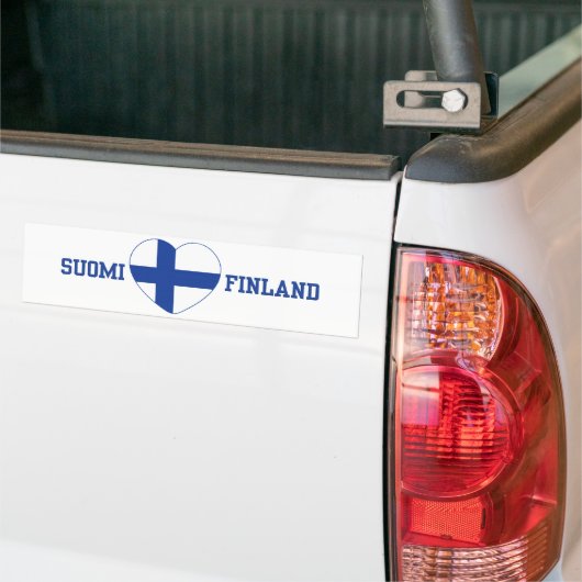 SUOMI FINLAND aangepaste bumpersticker (Op Truck)