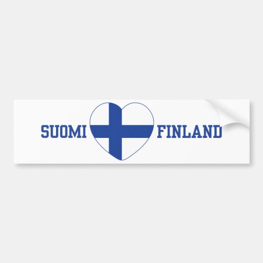 SUOMI FINLAND aangepaste bumpersticker (Voorkant)