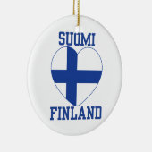 SUOMI FINLAND aangepaste versiering Keramisch Ornament (Rechts)