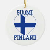SUOMI FINLAND aangepaste versiering Keramisch Ornament (Voorkant)