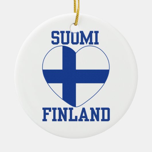 SUOMI FINLAND aangepaste versiering Keramisch Ornament (Voorkant)