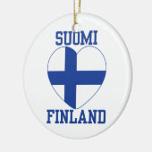 SUOMI FINLAND aangepaste versiering Keramisch Ornament (Links)