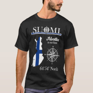 Suomi Finland avontuur is er in het Fins Fla T-shirt