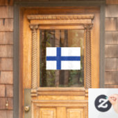 SUOMI FINLAND FLAG RAAMSTICKER (Huis Deur)
