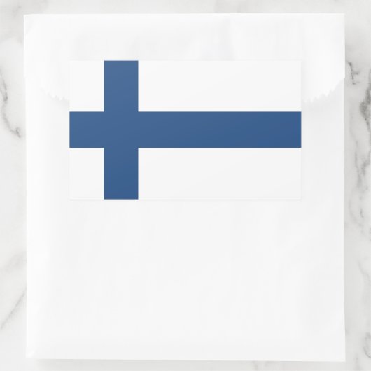 SUOMI FINLAND FLAG RECHTHOEKIGE STICKER (Tas)