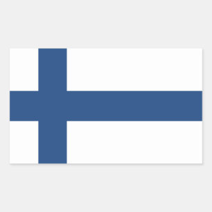 SUOMI FINLAND FLAG RECHTHOEKIGE STICKER