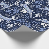 Suomi Finland Folk Art Reindeer Cadeaupapier (Hoek)