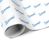 Suomi Fins wrappingpapier (klein; wit Suomi) Cadeaupapier (Rol Hoek)