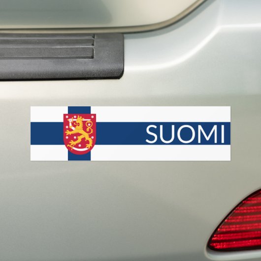 Suomi Flag Bumpersticker (Op auto)