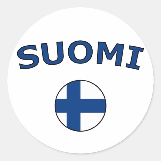 Suomi Ronde Sticker (Voorkant)