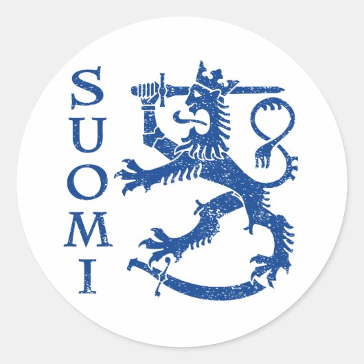 Suomi Ronde Sticker (Voorkant)