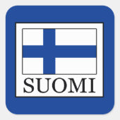Suomi Vierkante Sticker (Voorkant)