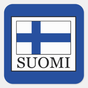 Suomi Vierkante Sticker