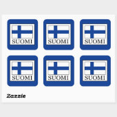 Suomi Vierkante Sticker (Vel)