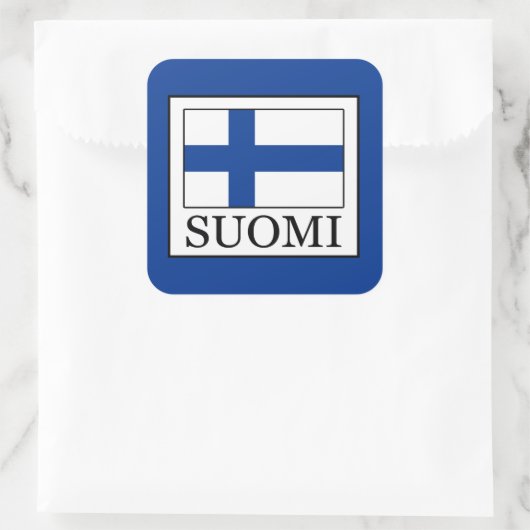 Suomi Vierkante Sticker (Tas)