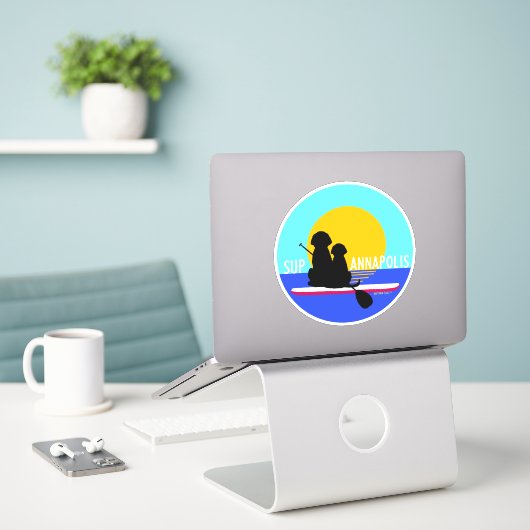 SUP Annapolis Dogs Vinyl Sticker (Laptop op bureau)