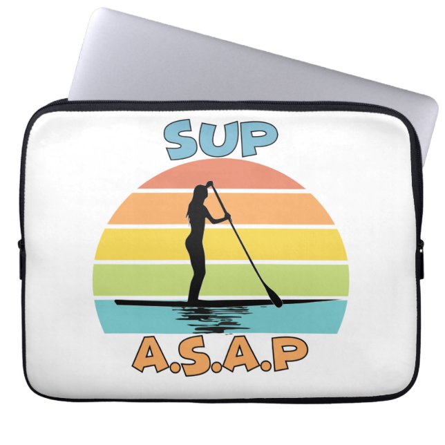 SUP ASAP stand-up opvulling Laptop Sleeve (Voorkant)