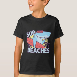Sup Beaches Retro Surfen Haai Zee Dieren Zomer T-shirt