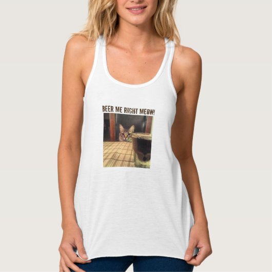 Sup Bier Kitty Kat Fotografie Tank Top (Voorkant)