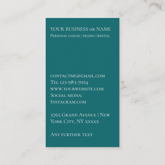 SUP board paddle verhuur winkel Visitekaartje (Achterkant)