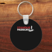 Sup Boarding Paddle Ocean Zee Surfing Surfred Surf Sleutelhanger (Voorkant)