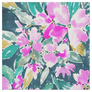 SUP DAWG Dogwood Floral Waterverf Stof