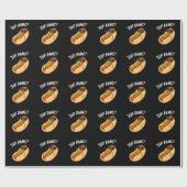Sup Dawg Funny Hot Dog Pun Dark BG Cadeaupapier (Vlak)