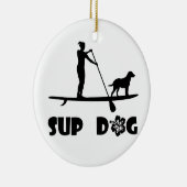 SUP de Status van de Hond Keramisch Ornament (Rechts)