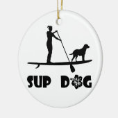 SUP de Status van de Hond Keramisch Ornament (Links)
