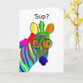 SUP Denken aan U Zebra Kaleidoscoop Collectie Kaart (Gele Bloem)