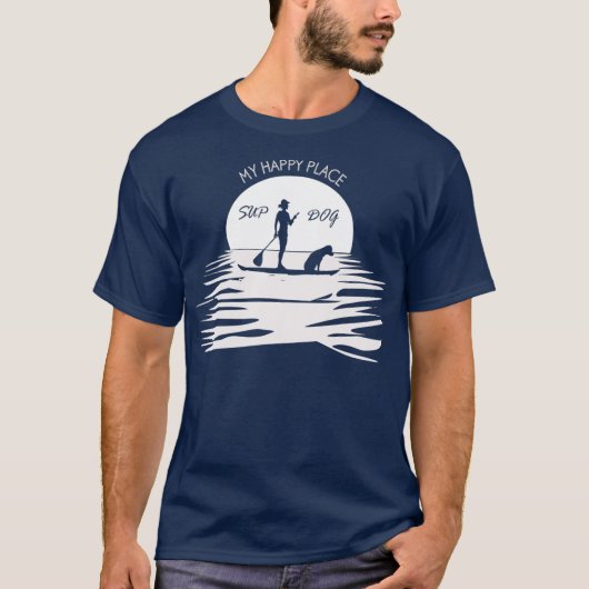 Sup Dog Funny stand up Paddle boarding Dog T-shirt (Voorkant)