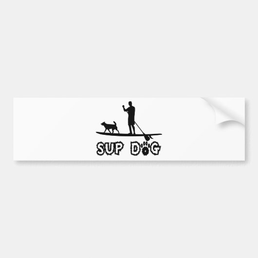 SUP Dog (Kerel) Bumpersticker (Voorkant)