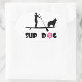 SUP Dog Ovale Sticker (Tas)