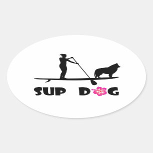 SUP Dog Ovale Sticker