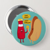 Sup Dog? Ronde Button 4,0 Cm (Voorkant /achterkant)