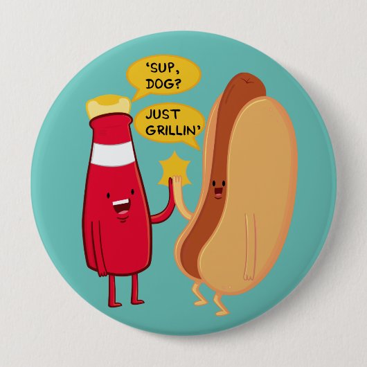 Sup Dog? Ronde Button 4,0 Cm (Voorkant)