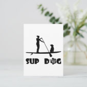 SUP Dog Sitting Briefkaart (Staand voorkant)