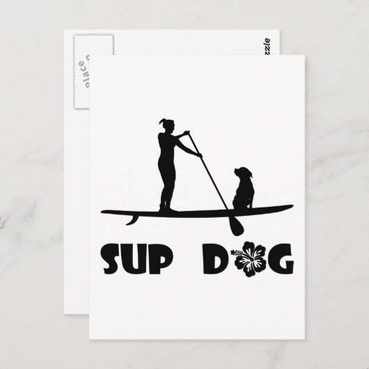 SUP Dog Sitting Briefkaart (Voorkant / Achterkant)
