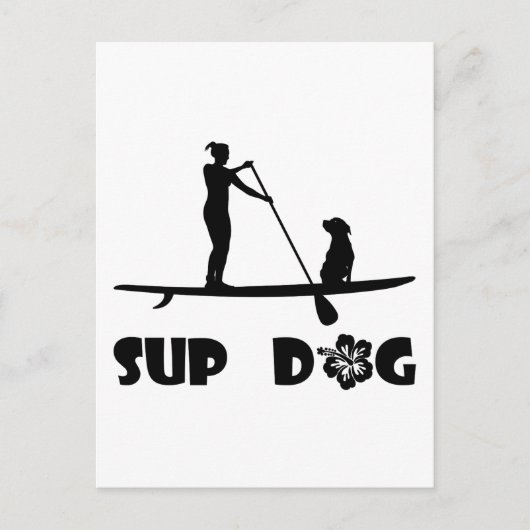 SUP Dog Sitting Briefkaart (Voorkant)