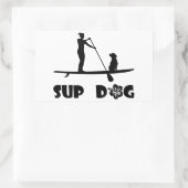 SUP Dog Sitting Rechthoekige Sticker (Tas)