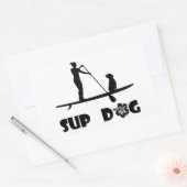 SUP Dog Sitting Rechthoekige Sticker (Envelop)