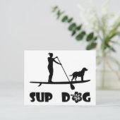 SUP Dog Standing Briefkaart (Staand voorkant)