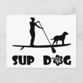 SUP Dog Standing Briefkaart (Voorkant)