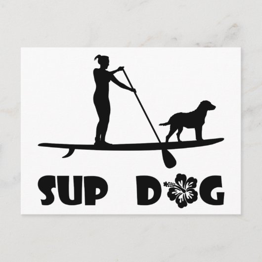 SUP Dog Standing Briefkaart (Voorkant)