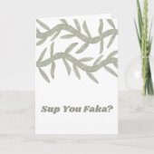 Sup, Faka? Bedankkaart (Voorkant)
