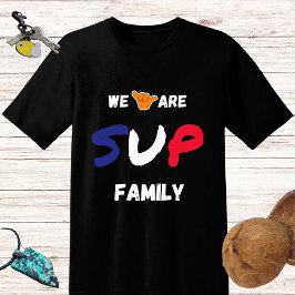 SUP familie ontwerp met Franse vlag en shaka hand T-shirt