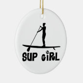 SUP Girl Keramisch Ornament (Rechts)