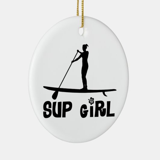 SUP Girl Keramisch Ornament (Rechts)