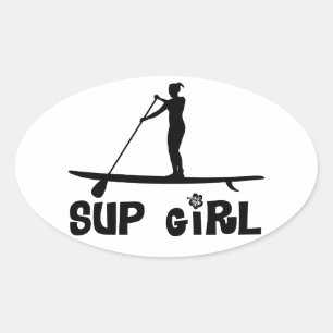 SUP Girl Ovale Sticker
