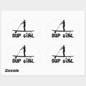 SUP Girl Ovale Sticker (Vel)